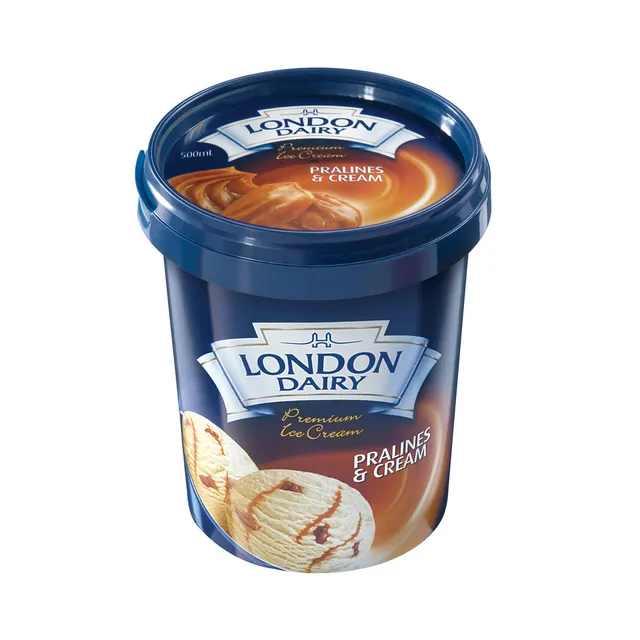 LONDON DAIRY ICE CREAM PRALINES & CREAM 500ML
