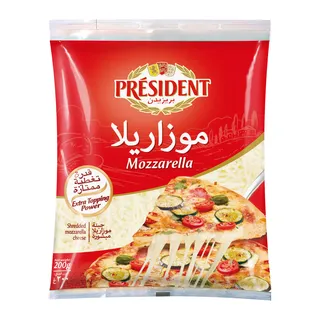 PRESIDENT NATURAL MOZZARELLA CHEESE 200G