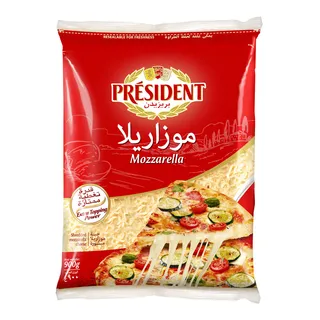 PRESIDENT SHREDDED MOZZARELLA CHEESE 900G