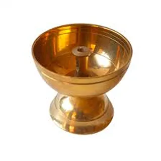 SILVER GLOBE DIYA ROUND BRASS NO 2