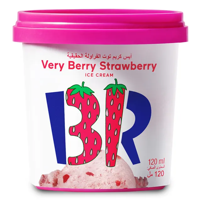 BASKIN ROBBINS ICE CREAM STRAWBERRY 120ML