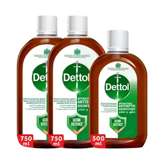 DETTOL BROWN LIQUID PROMO 750MLX2+500ML