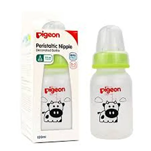 PIGEON FEEDING BOTTLE 0-3 MONTHS BPA FREE ANIMALS 120ML