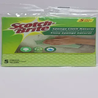 سكوتش برايت قماش إسفنجي طبيعي 5 قطع