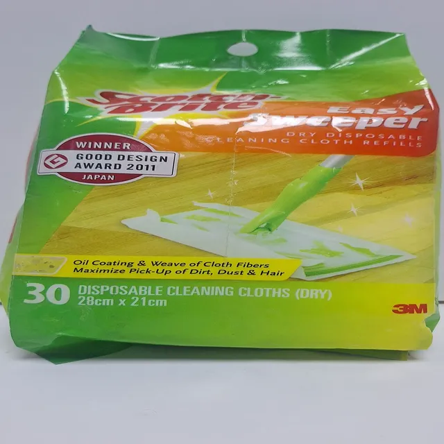 SCOTCH BRITE DISPOSABLE CLEANING CLOTH DRY REFILL 30 PCS