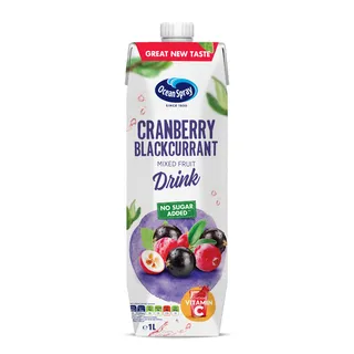 أوشن سبراي عصير UHT كرانبيري كشمش أسود 1LTR