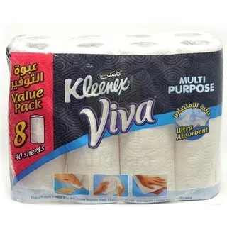 KLEENEX منشفة مطبخ فيفا باك قيمة 40S X 8