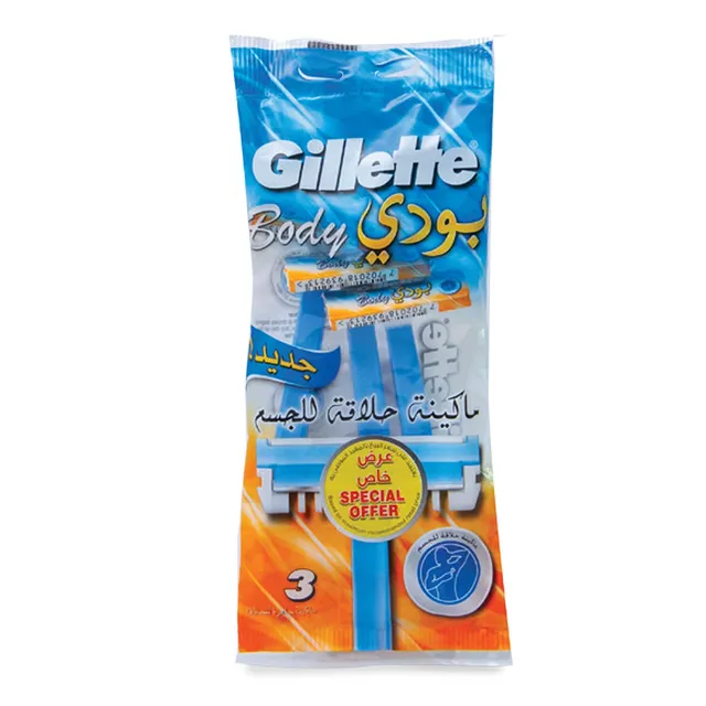 GILLETTE RAZOR BODY DISPOSABLE 3PC