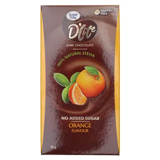 DLITE DARK CHOCOLATE SUGAR FREE ORANGE 40G