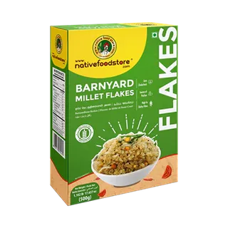 NATIVEFOOD MILLET FLAKES BARNYARD KUTHIRAIVALI 500G