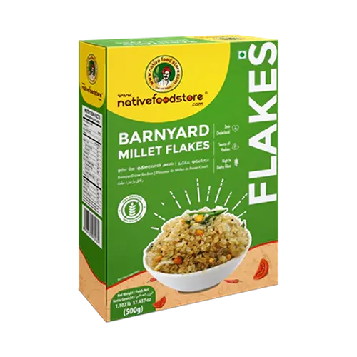 NATIVEFOOD MILLET FLAKES BARNYARD KUTHIRAIVALI 500G