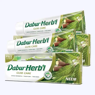دابور معجون أسنان عشبي نيم عرض 150جم×2+فرشاة أسنان×2
