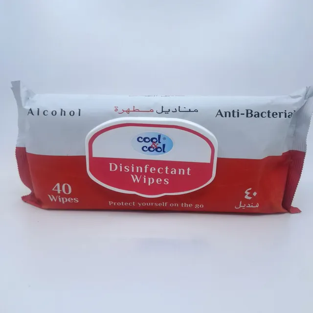 COOL & COOL WIPES DISINFECTANT ISOPROPYL 40S