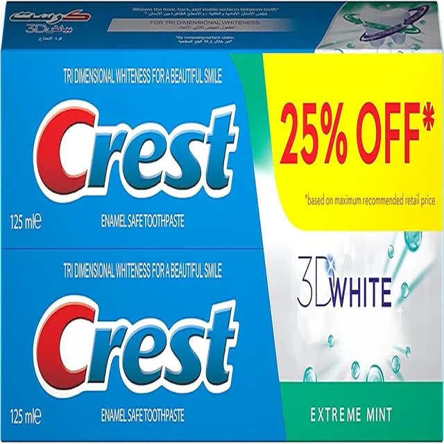 كريست معجون أسنان 3DW اكستريم منت سعر خاص 125MLX2