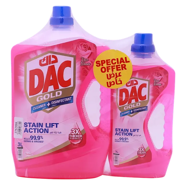 DAC DISINFECTANT GOLD ROSE PROMO 3L + 1L FREE