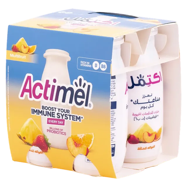 ACTIMEL DRINK MULTI FRUITS 93MLX4