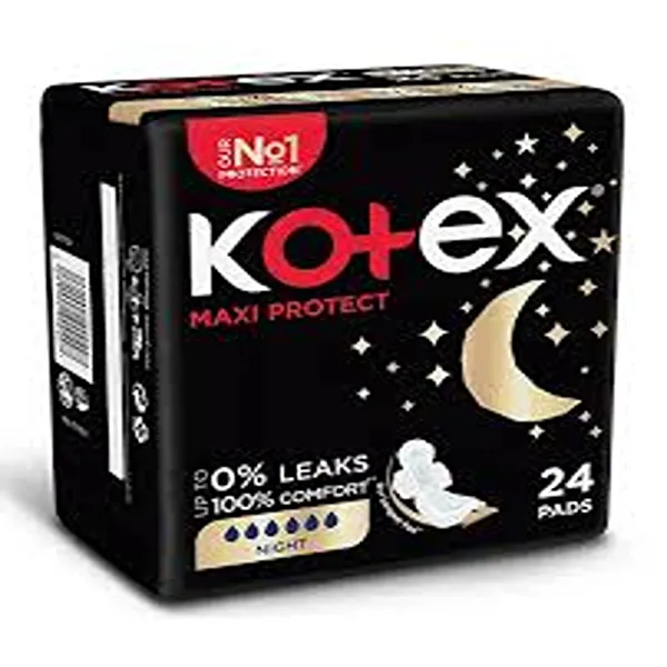 KOTEX فوط صحية ماكسي ليلية+أجنحة 24S