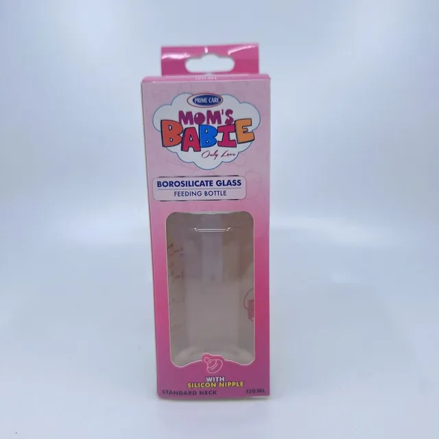 MOM BABIE FEEDING BOTTLE GLASS 120ML
