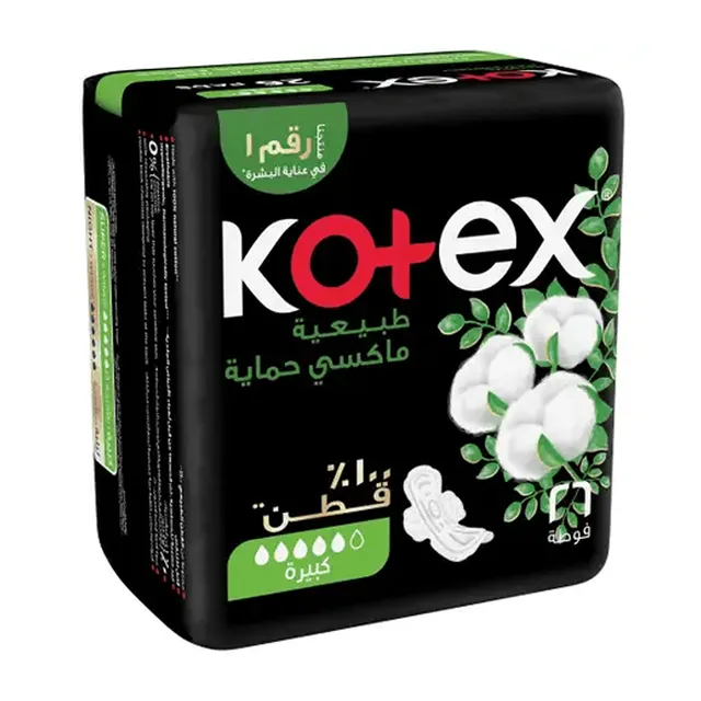 KOTEX فوط صحية طبيعية ماكسي سميكة ليل 26S