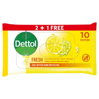 DETTOL SKIN WIPES LEMON B2G1 10SX2+1