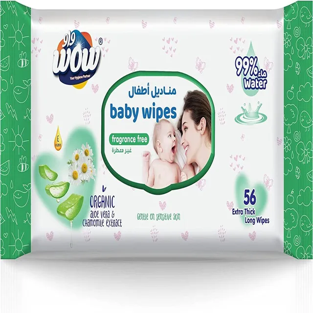 WOW BABY WIPES EXTRA THICK & LONG 56S