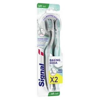 SIGNAL TOOTH BRUSH WITH BAKING SODA DEEP CLEAN SOFT 2S