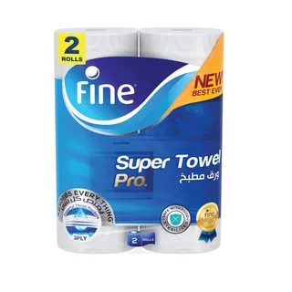 FINE KITCHEN TOWEL SUPER PRO 3PLY 60SHEETS 2ROLLS