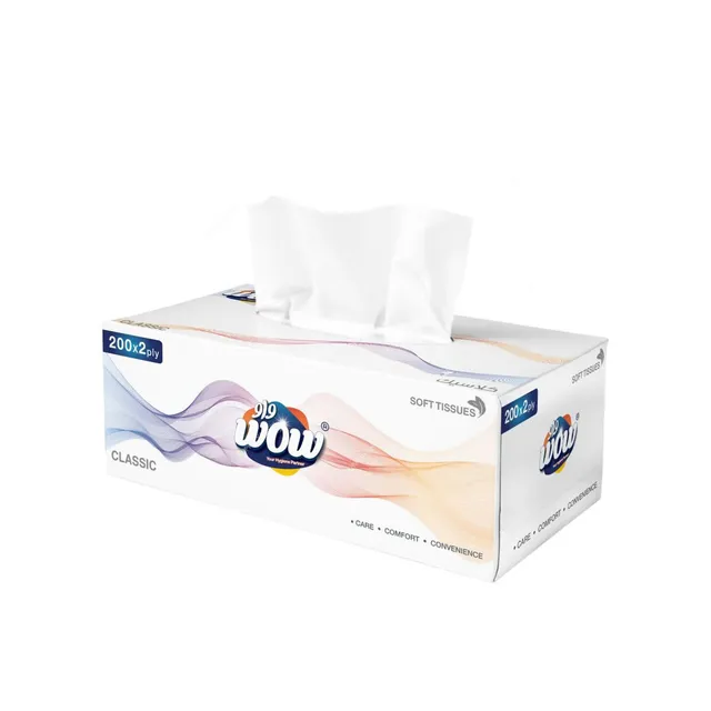 WOW FACIAL TISSUE 2PLY 200S