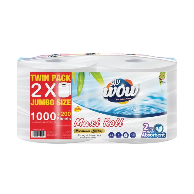 WOW MAXI ROLL 2PLY 250MTRX2