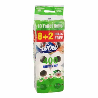 واو تويلت تيشو 400شيتس 10ROLLS