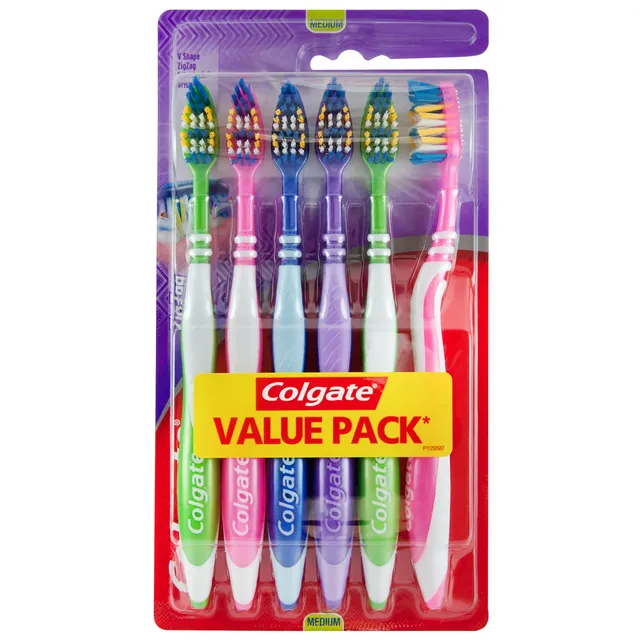 كولجيت فرشاة أسنان زيج زاج متوسطة عرض خاص 6PCS