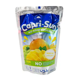 CAPRI SUN JUICE MANGO MIX NO ADDED SUGAR 200ML