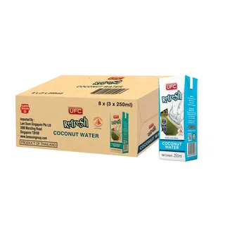 UFC REFRESH COCONUT WATER 100% NATURAL 250MLX24