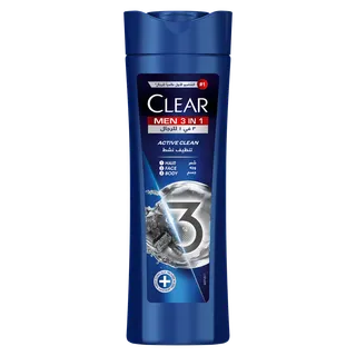 كلير شامبو وغسول جسم ووجه 3 في 1 فحم 400ML