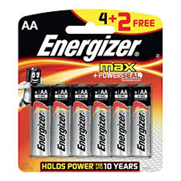 ENERGIZER BATTERY MAX 1.5V AA 4+2S