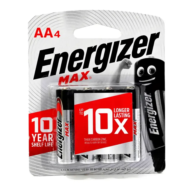 ENERGIZER BATTERY MAX+ 1.5V AA 4S