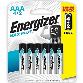 ENERGIZER BATTERY MAX+ 1.5V AAA 4+2S