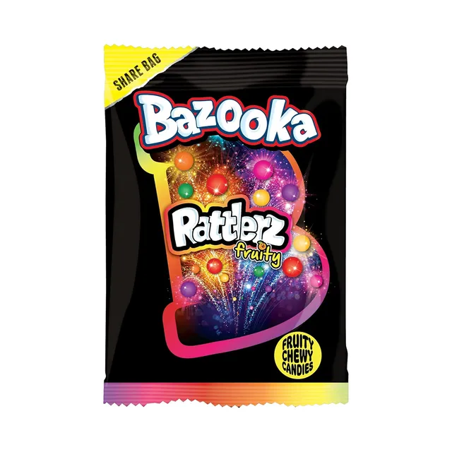 BAZOOKA CANDY CHEWY RATTLERZ FRUITY 120G