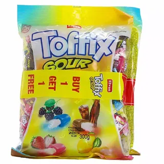 ELVAN TOFFIX SOUR CANDY SPECIAL OFFER 300GX2