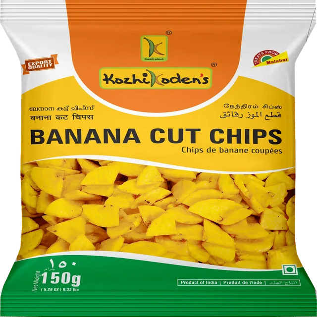 KOZHI KODENS BANANA CHIPS CUT 150G