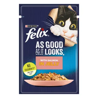 بورينا فيليكس طعام قطط بسلمون في جيلي 85G