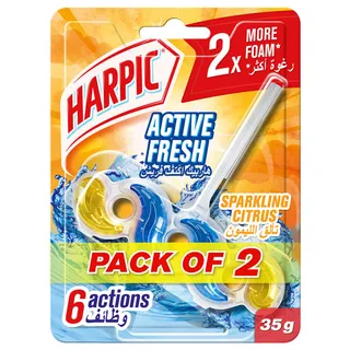 HARPC TOILET RIM BLOCK SPARKLING CITRUS PROMO 35GX6