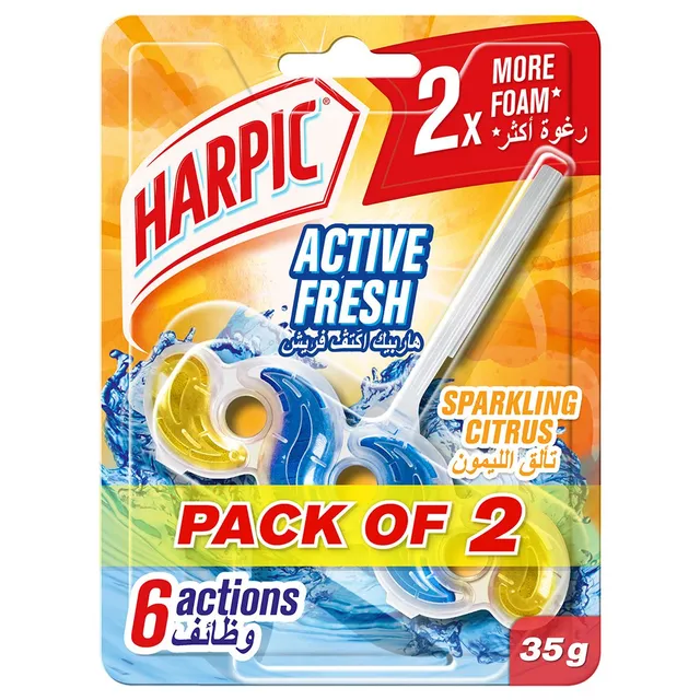 HARPC TOILET RIM BLOCK SPARKLING CITRUS PROMO 35GX6