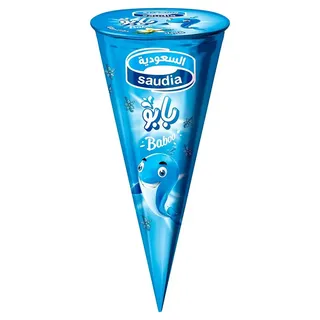 SAUDIA ICE CREAM VANILLA BABOO CONE 110ML
