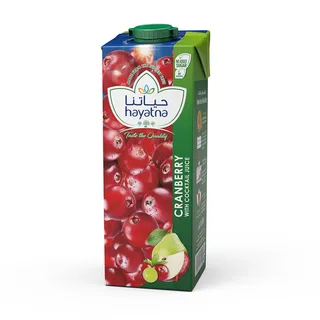 HAYATNA عصير كرانبيري بدون سكر 1L