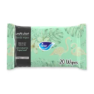 FINE FRESH WIPES TROPICAL SCENT 20S