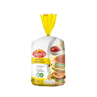 SEARA FROZEN CHICKEN BURGER UNBREADED 1KG