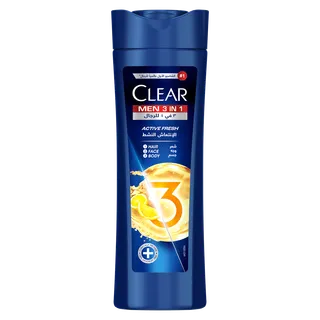 كلير شامبو وغسول جسم ووجه رجالي 3IN1 فريش نشيط 400ML
