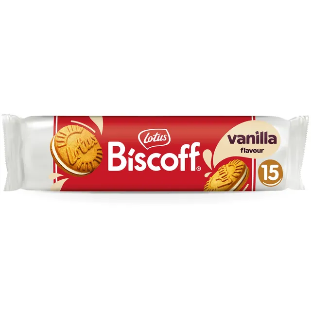 LOTUS BISCOFF BISCUIT SANDWICH VANILLA 150G