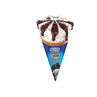 GLACE ICE CREAM COOKIES & CREME CONE 110ML